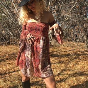 Paisley Off the Shoulder Sundress